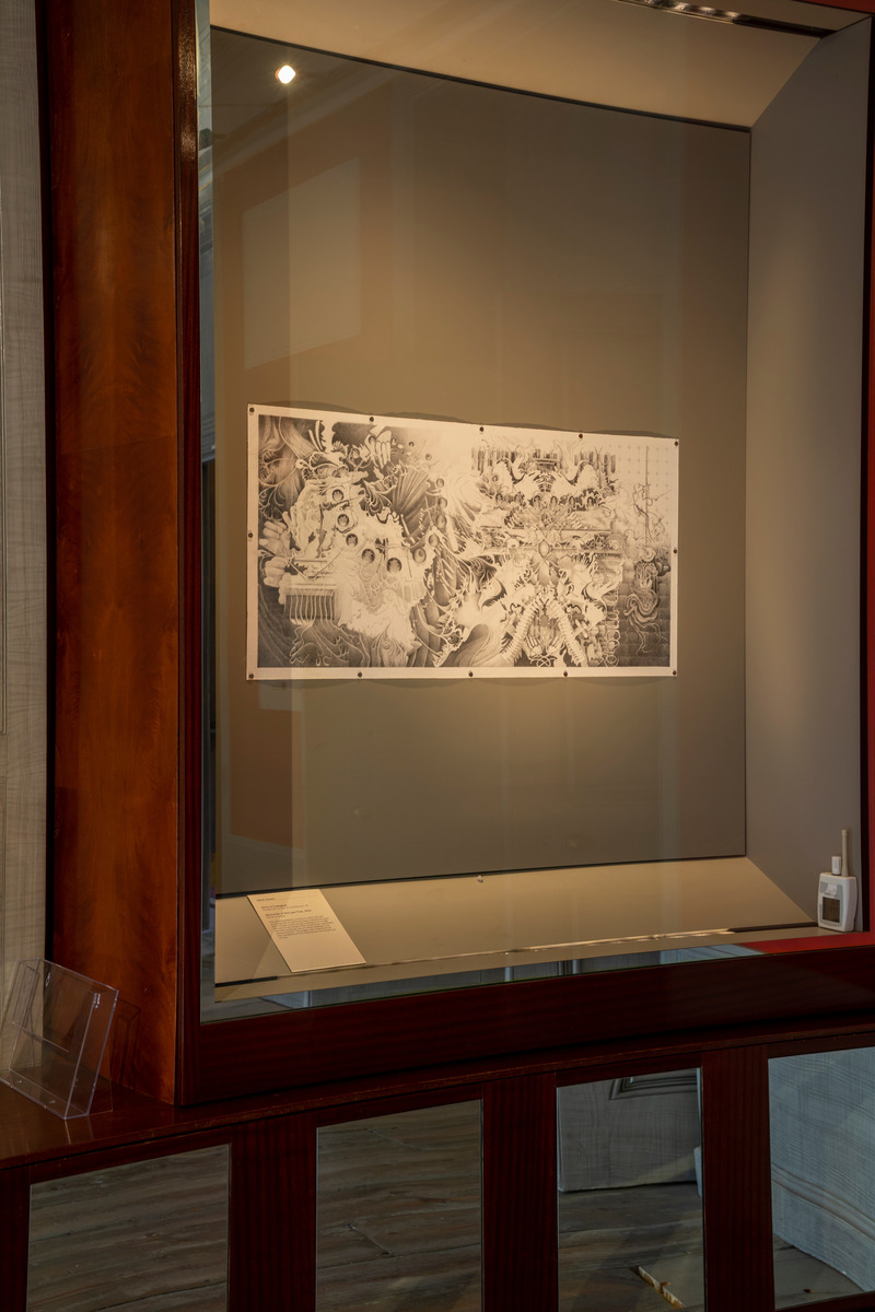 Image of my drawing in the exhibition