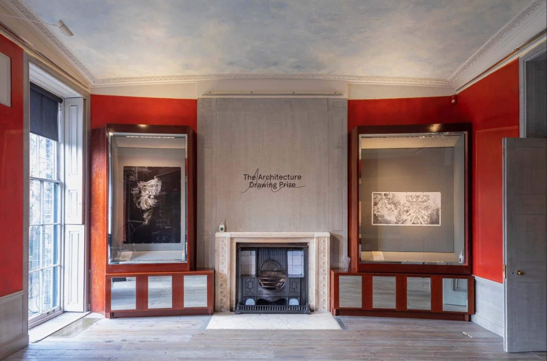 Image of my drawing in the exhibition